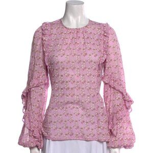 Banjanan Margot Daisy Orchid Bouquet Top S